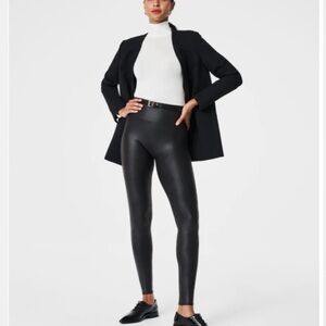Spanx Women's High Waist Pull-On Faux Leather Leggings